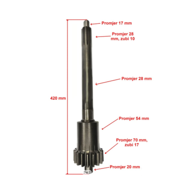 Osovina Spojnicka Imt 540 Z - 17 540.23.706.  4383