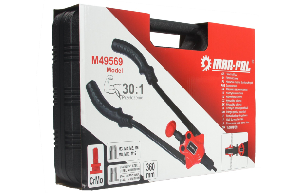 MAR-POL Klešta za blind - zakrivne matice M3-M12 360mm M49569